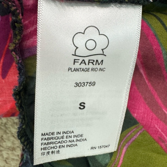 FARM RIO Midnight Leaves Mini Dress Size Small. - Picture 14 of 14